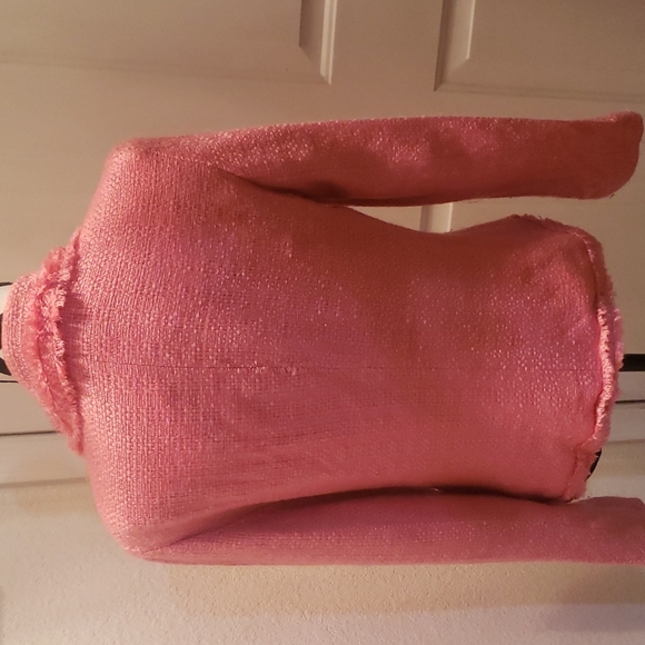 Pink Tweed jacket with fringe - Picture 5 of 7